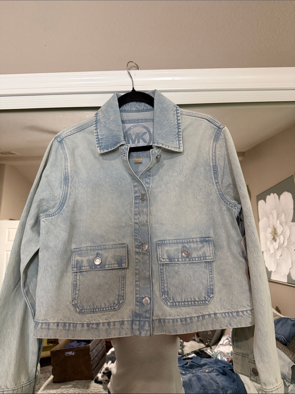 Michael Kors Light Wash Denim Jean Jacket